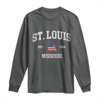 St. Louis Missouri MO Long Sleeve Shirt Vintage American Flag Missouri State