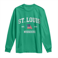 St. Louis Missouri MO Long Sleeve Shirt Vintage American Flag Missouri State