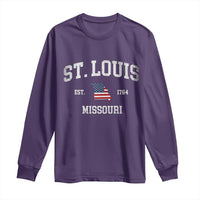 St. Louis Missouri MO Long Sleeve Shirt Vintage American Flag Missouri State