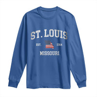St. Louis Missouri MO Long Sleeve Shirt Vintage American Flag Missouri State