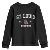 St. Louis Missouri MO Youth Sweatshirt Vintage American Flag Missouri State