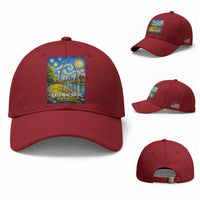 Gateway Arch National Park Van Gogh Style Starry Night Baseball Cap St Louis Missouri Travel Souvenir Gift