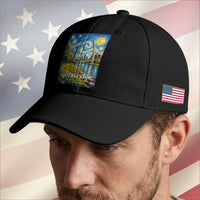 Gateway Arch National Park Van Gogh Style Starry Night Baseball Cap St Louis Missouri Travel Souvenir Gift