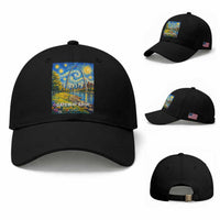 Gateway Arch National Park Van Gogh Style Starry Night Baseball Cap St Louis Missouri Travel Souvenir Gift