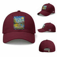 Gateway Arch National Park Van Gogh Style Starry Night Baseball Cap St Louis Missouri Travel Souvenir Gift