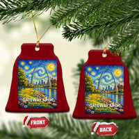 Gateway Arch National Park Van Gogh Style Starry Night Ceramic Ornament St Louis Missouri Travel Souvenir Gift
