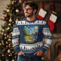 Gateway Arch National Park Van Gogh Style Starry Night Ugly Christmas Sweater St Louis Missouri Travel Souvenir Gift