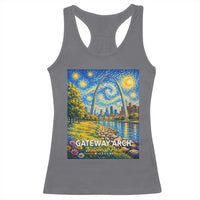 Gateway Arch National Park Van Gogh Style Starry Night Racerback Tank Top St Louis Missouri Travel Souvenir Gift
