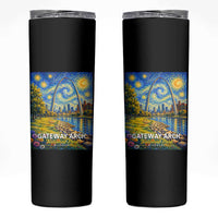 Gateway Arch National Park Van Gogh Style Starry Night Skinny Tumbler St Louis Missouri Travel Souvenir Gift