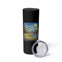 Gateway Arch National Park Van Gogh Style Starry Night Skinny Tumbler St Louis Missouri Travel Souvenir Gift
