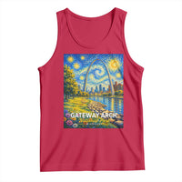 Gateway Arch National Park Van Gogh Style Starry Night Tank Top St Louis Missouri Travel Souvenir Gift