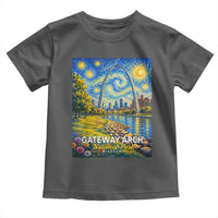 Gateway Arch National Park Van Gogh Style Starry Night Toddler T Shirt St Louis Missouri Travel Souvenir Gift