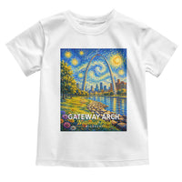 Gateway Arch National Park Van Gogh Style Starry Night Toddler T Shirt St Louis Missouri Travel Souvenir Gift