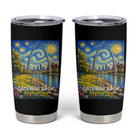 Gateway Arch National Park Van Gogh Style Starry Night Tumbler Cup St Louis Missouri Travel Souvenir Gift