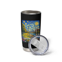 Gateway Arch National Park Van Gogh Style Starry Night Tumbler Cup St Louis Missouri Travel Souvenir Gift
