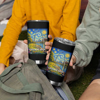 Gateway Arch National Park Van Gogh Style Starry Night Tumbler Cup St Louis Missouri Travel Souvenir Gift