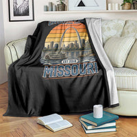 Gateway Arch National Park Throw Blanket Retro St Louis Missouri Travel Souvenir Nature Gift