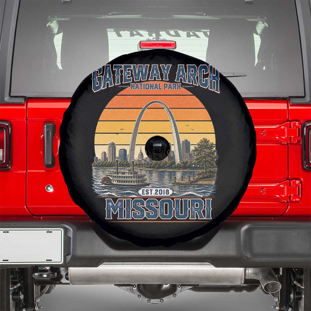 Gateway Arch National Park Spare Tire Cover Retro St Louis Missouri Travel Souvenir Nature Gift