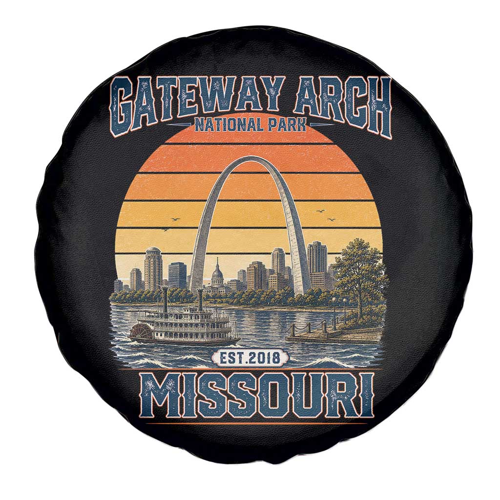 Gateway Arch National Park Spare Tire Cover Retro St Louis Missouri Travel Souvenir Nature Gift