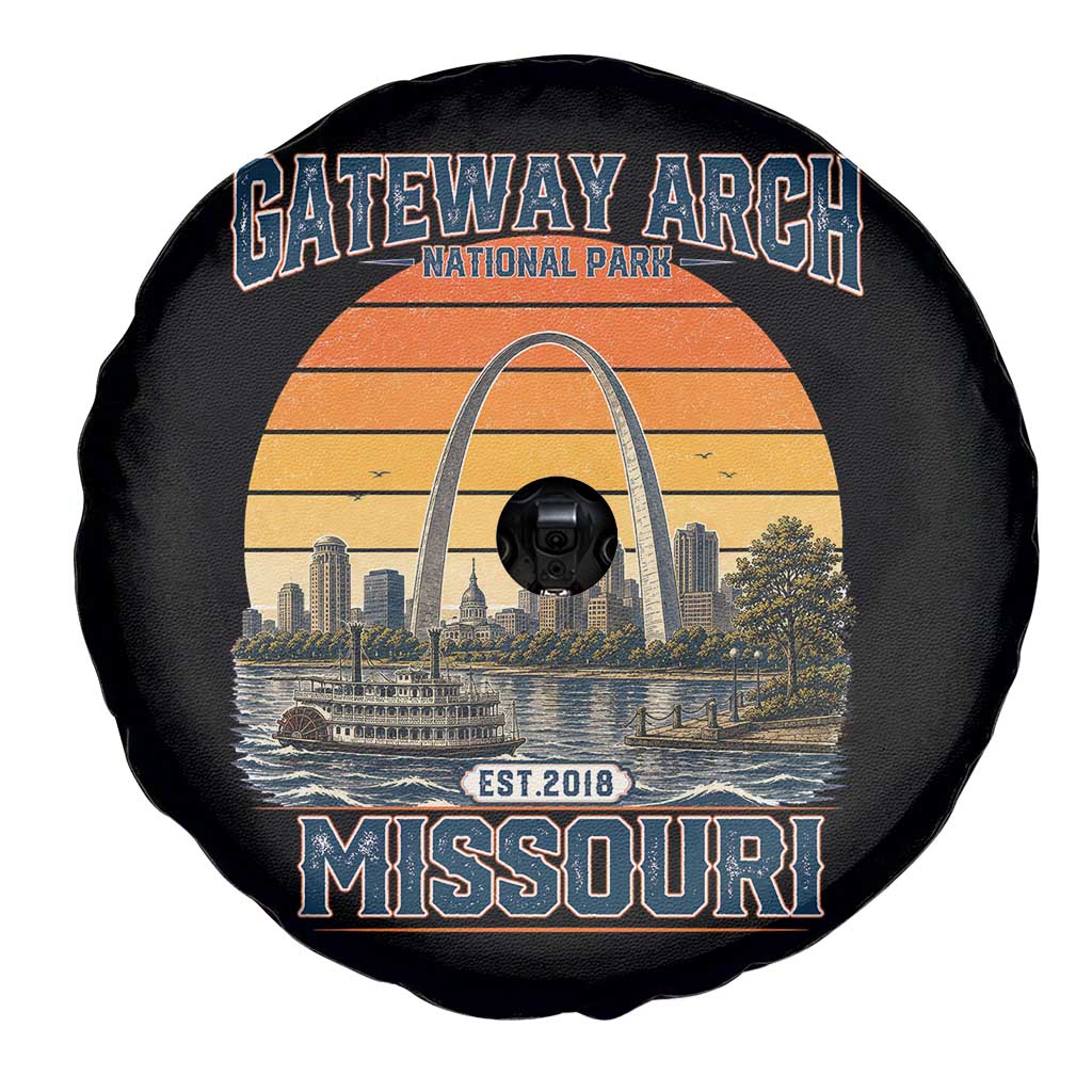 Gateway Arch National Park Spare Tire Cover Retro St Louis Missouri Travel Souvenir Nature Gift