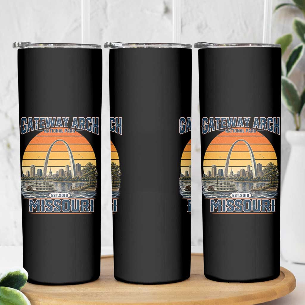 Gateway Arch National Park Skinny Tumbler Retro St Louis Missouri Travel Souvenir Nature Gift