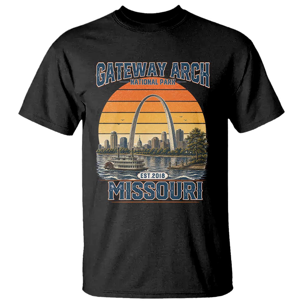 Gateway Arch National Park T Shirt Retro St Louis Missouri Travel Souvenir Nature Gift