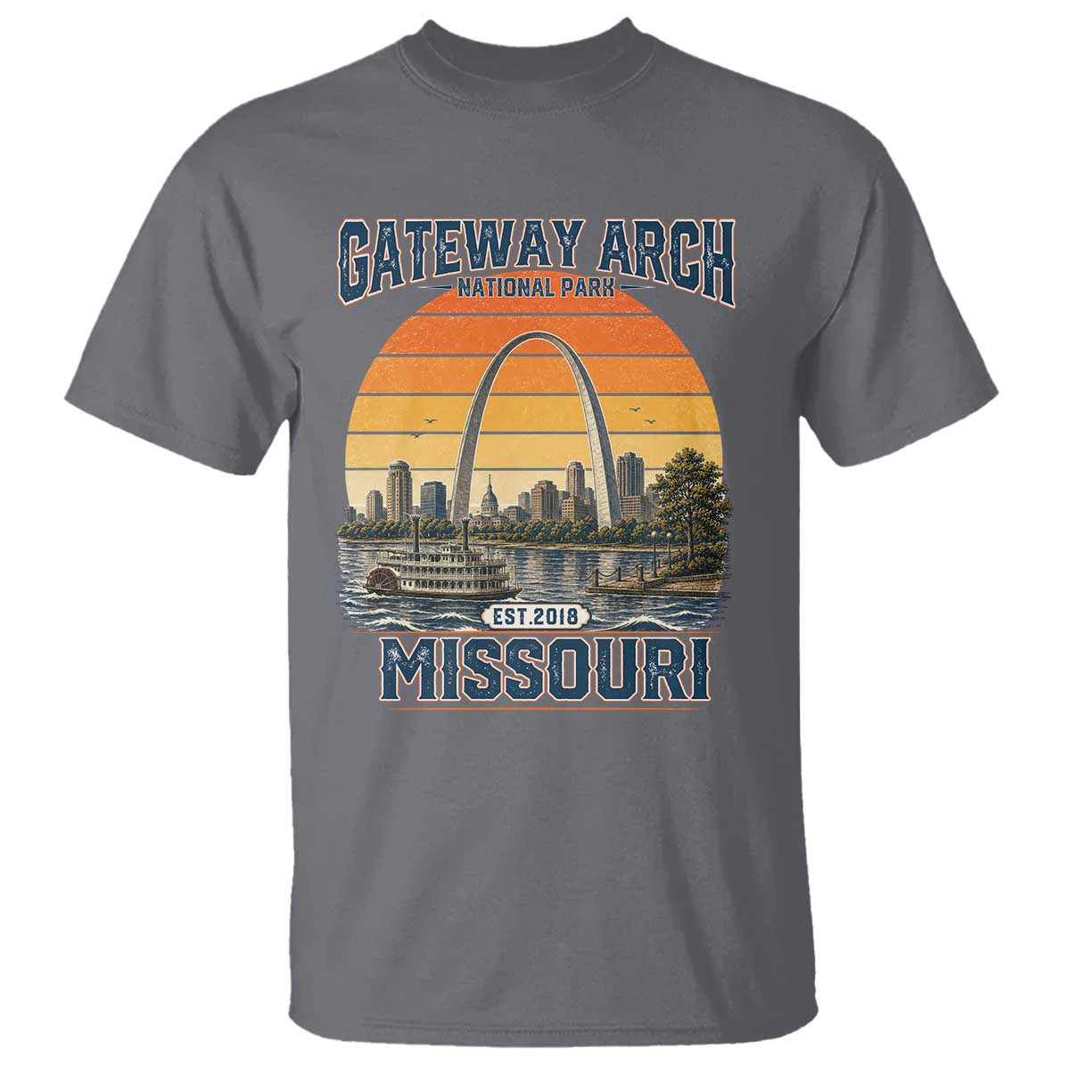 Gateway Arch National Park T Shirt Retro St Louis Missouri Travel Souvenir Nature Gift