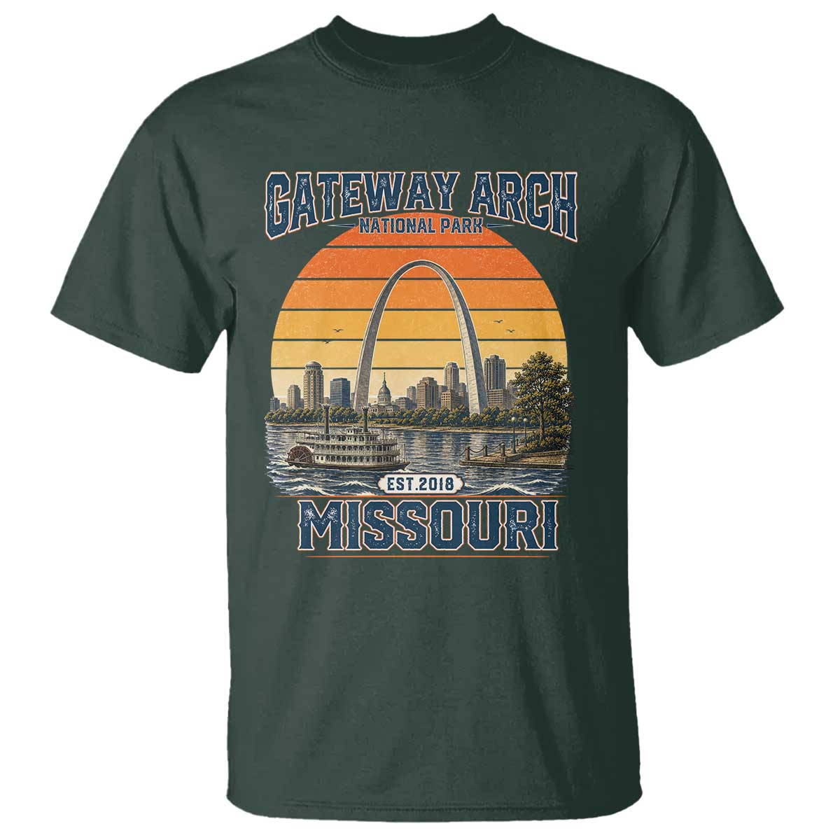 Gateway Arch National Park T Shirt Retro St Louis Missouri Travel Souvenir Nature Gift