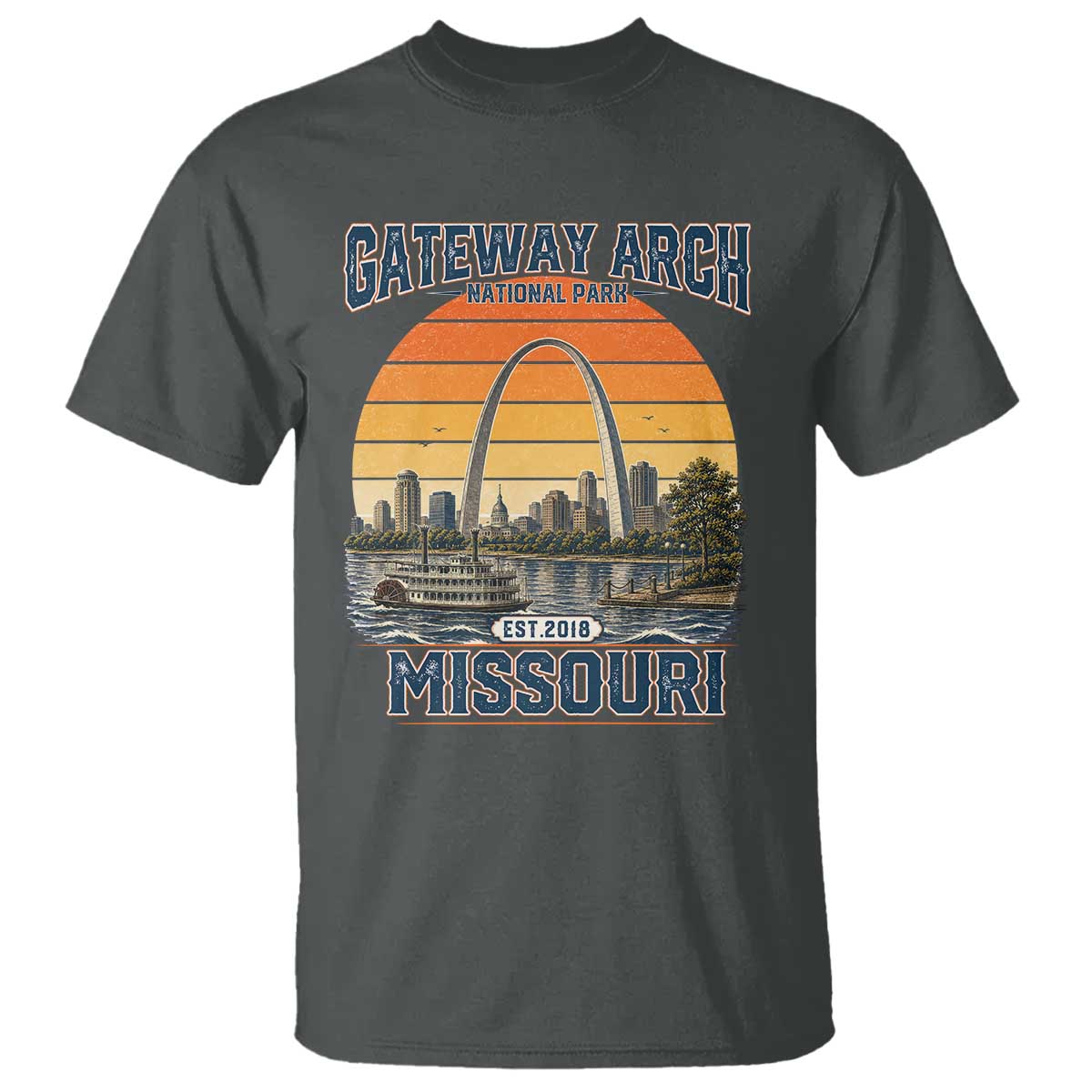 Gateway Arch National Park T Shirt Retro St Louis Missouri Travel Souvenir Nature Gift