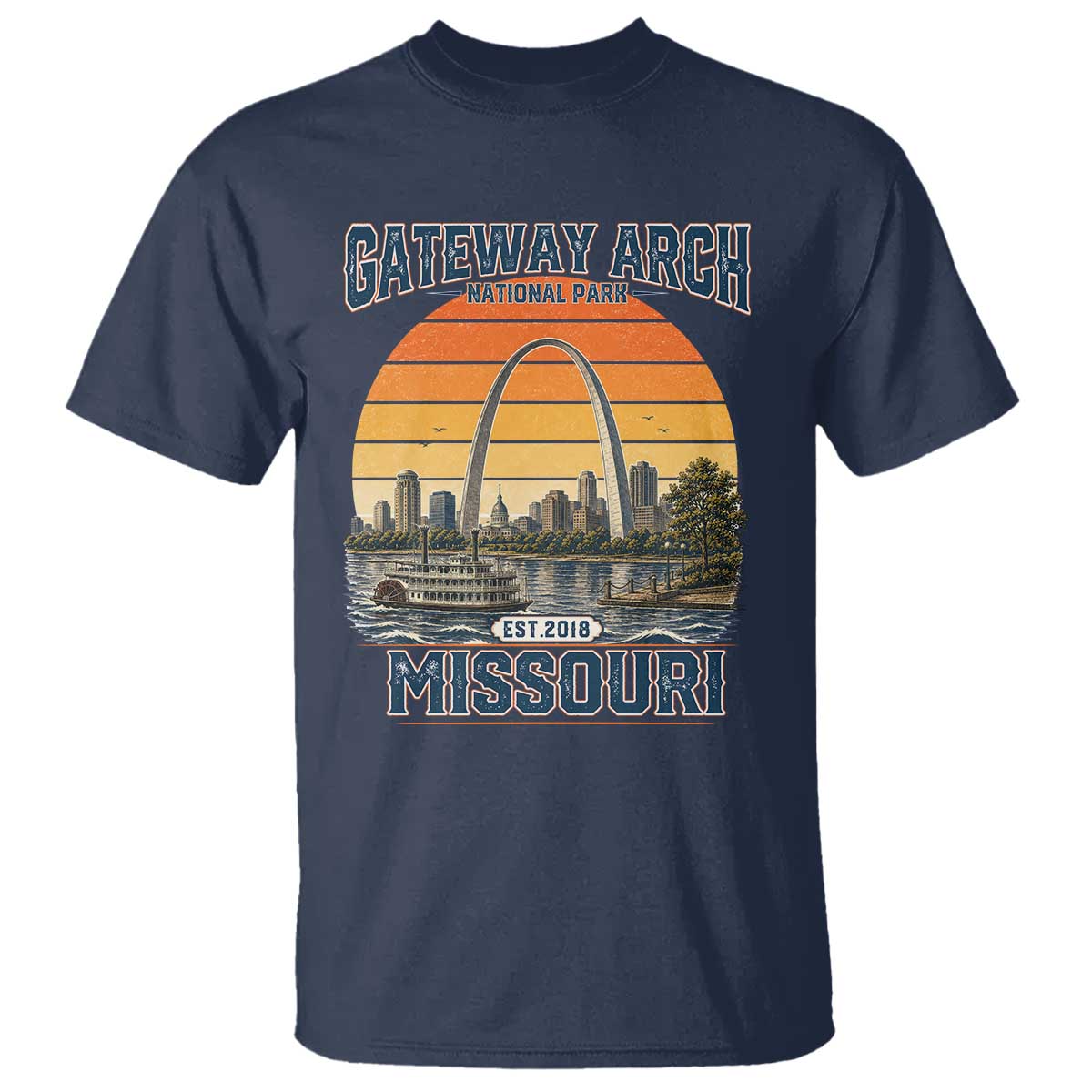 Gateway Arch National Park T Shirt Retro St Louis Missouri Travel Souvenir Nature Gift