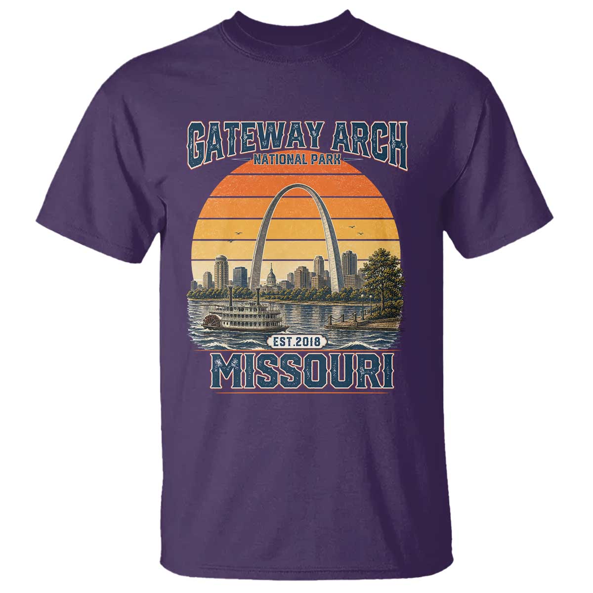 Gateway Arch National Park T Shirt Retro St Louis Missouri Travel Souvenir Nature Gift