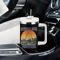 Gateway Arch National Park Tumbler With Handle Retro St Louis Missouri Travel Souvenir Nature Gift