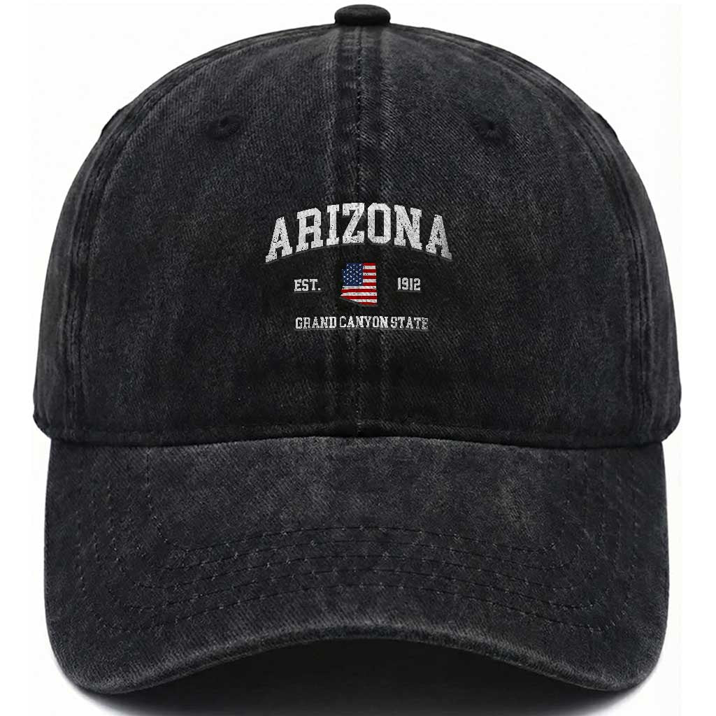 Arizona Grand Canyon State America USA Souvenir Washed Cotton Baseball Cap