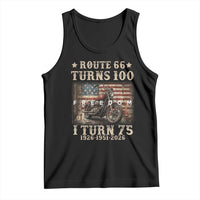 Route Highway 66 Turns 100 I Turn 75 Tank Top Vintage 1951 American Freedom Motorcycle Lover 75th Birthday Gift