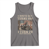 Route Highway 66 Turns 100 I Turn 70 Tank Top Vintage 1956 American Freedom Motorcycle Lover 70th Birthday Gift