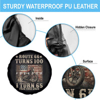 Route Highway 66 Turns 100 I Turn 65 Spare Tire Cover Vintage 1961 American Freedom Motorcycle Lover 65th Birthday Gift