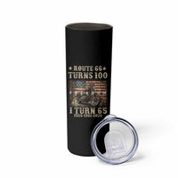 Route Highway 66 Turns 100 I Turn 65 Skinny Tumbler Vintage 1961 American Freedom Motorcycle Lover 65th Birthday Gift