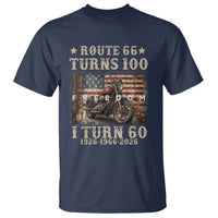 Route Highway 66 Turns 100 I Turn 60 T Shirt Vintage 1966 American Freedom Motorcycle Lover 60th Birthday Gift