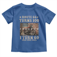 Route Highway 66 Turns 100 I Turn 60 Toddler T Shirt Vintage 1966 American Freedom Motorcycle Lover 60th Birthday Gift