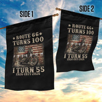 Route Highway 66 Turns 100 I Turn 55 Garden Flag Vintage 1971 American Freedom Motorcycle Lover 55th Birthday Gift
