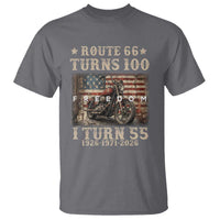 Route Highway 66 Turns 100 I Turn 55 T Shirt Vintage 1971 American Freedom Motorcycle Lover 55th Birthday Gift