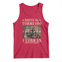 Route Highway 66 Turns 100 I Turn 55 Tank Top Vintage 1971 American Freedom Motorcycle Lover 55th Birthday Gift