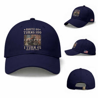 Route Highway 66 Turns 100 I Turn 45 Baseball Cap Vintage 1981 American Freedom Motorcycle Lover 45th Birthday Gift