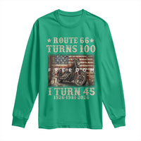 Route Highway 66 Turns 100 I Turn 45 Long Sleeve Shirt Vintage 1981 American Freedom Motorcycle Lover 45th Birthday Gift