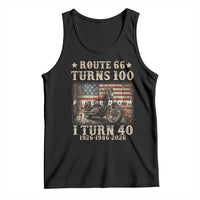 Route Highway 66 Turns 100 I Turn 40 Tank Top Vintage 1986 American Freedom Motorcycle Lover 40th Birthday Gift