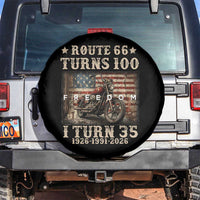 Route Highway 66 Turns 100 I Turn 35 Spare Tire Cover Vintage 1991 American Freedom Motorcycle Lover 35th Birthday Gift