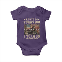 Route Highway 66 Turns 100 I Turn 35 Baby Onesie Vintage 1991 American Freedom Motorcycle Lover 35th Birthday Gift