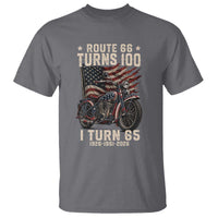 Route Highway 66 Turns 100 I Turn 65 T Shirt Vintage 1961 American Classic V-Twin Motorcycle Lover 65th Birthday Gift