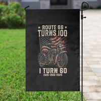 Route Highway 66 Turns 100 I Turn 60 Garden Flag Vintage 1966 American Classic V-Twin Motorcycle Lover 60th Birthday Gift