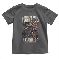 Route Highway 66 Turns 100 I Turn 60 Toddler T Shirt Vintage 1966 American Classic V-Twin Motorcycle Lover 60th Birthday Gift